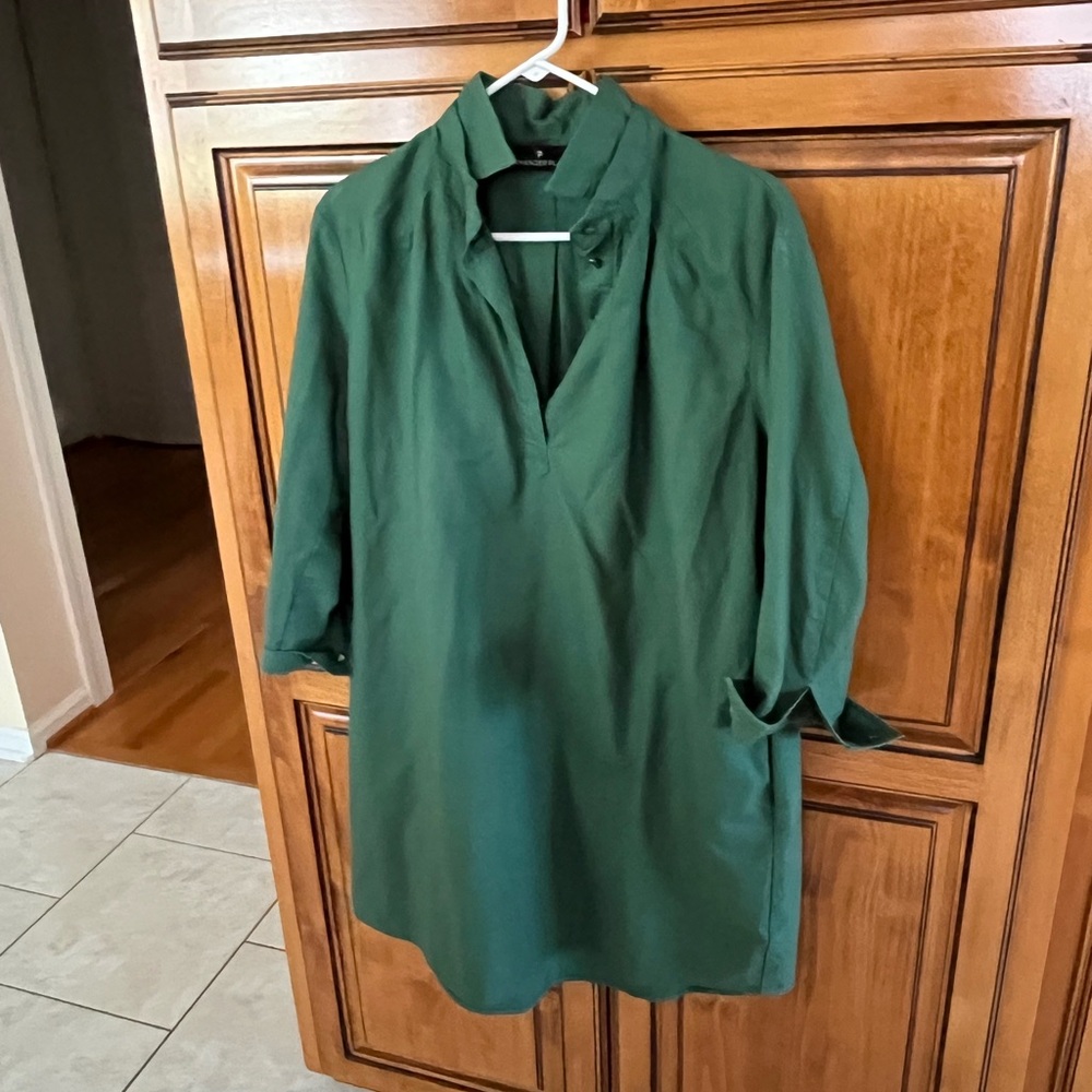 Green t shirt Dress worn once all cotton precious all year round!